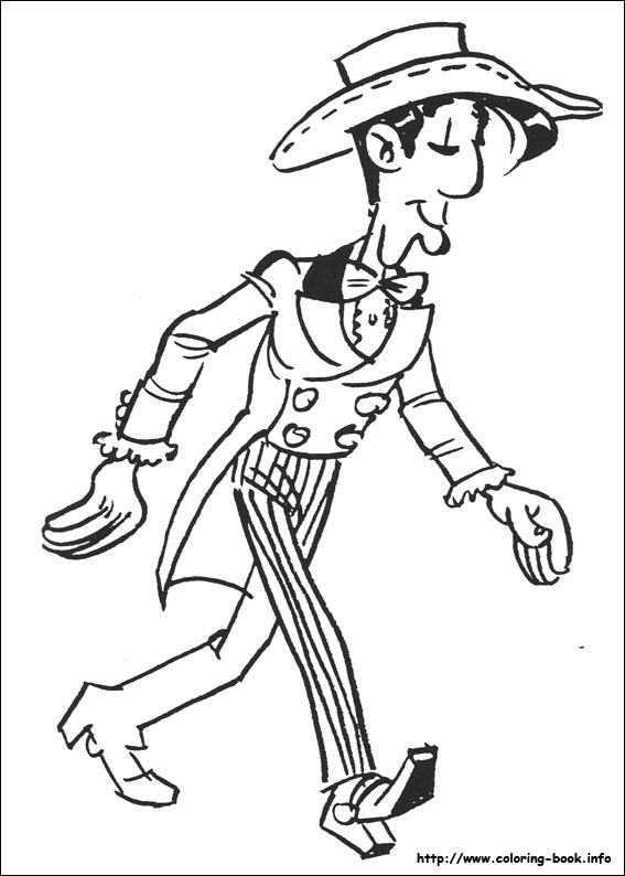 Lucky Luke coloring picture